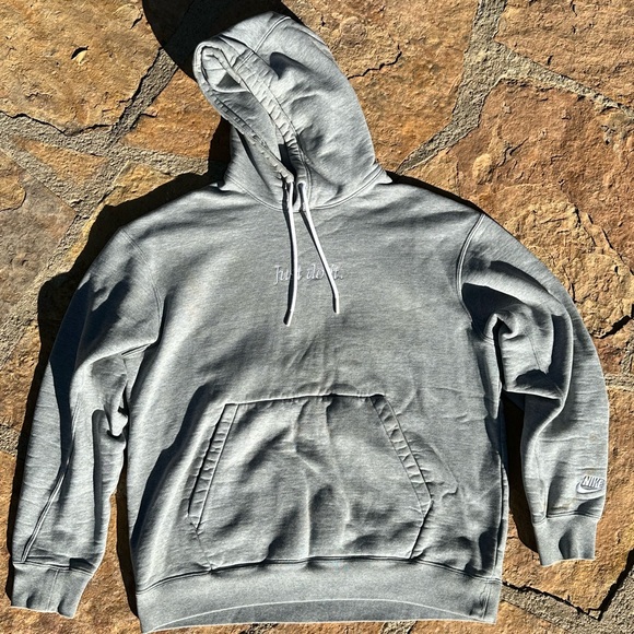 Nike Sportswear Fleece Hoodie Sweater Gray Mens Size Medium - Picture 1 of 5